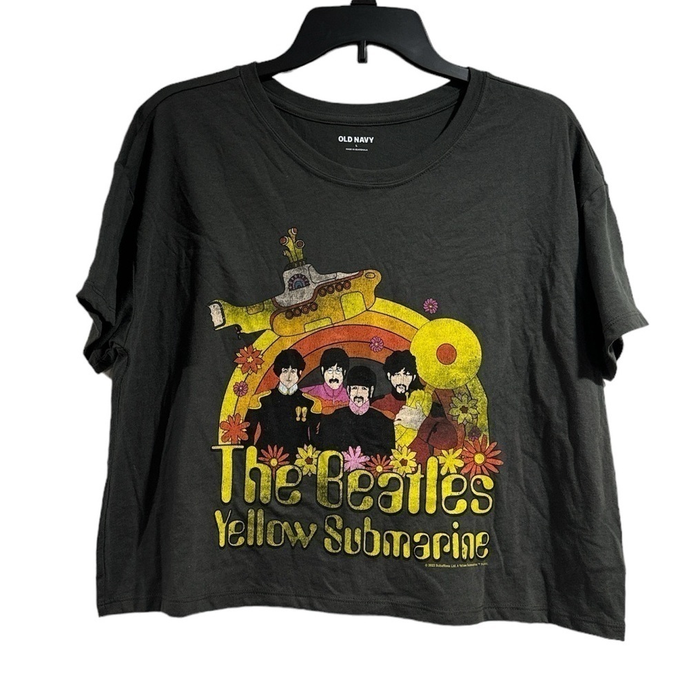 Beatles yellow submarine graphic tee large NEW Old Navy worn look